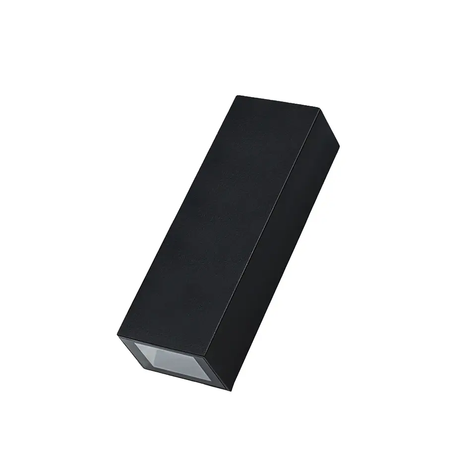 Lámpara Decorativa de Aplique Rectangular Vertical Negra, 5W, 3000K, Stylish Design, LUCERNA 1