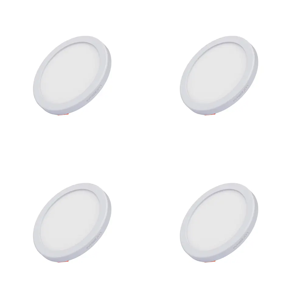 4 Pack Panel Empotrable Redondo Ajustable 3″, 6W, 6500K, LUCERNA 1