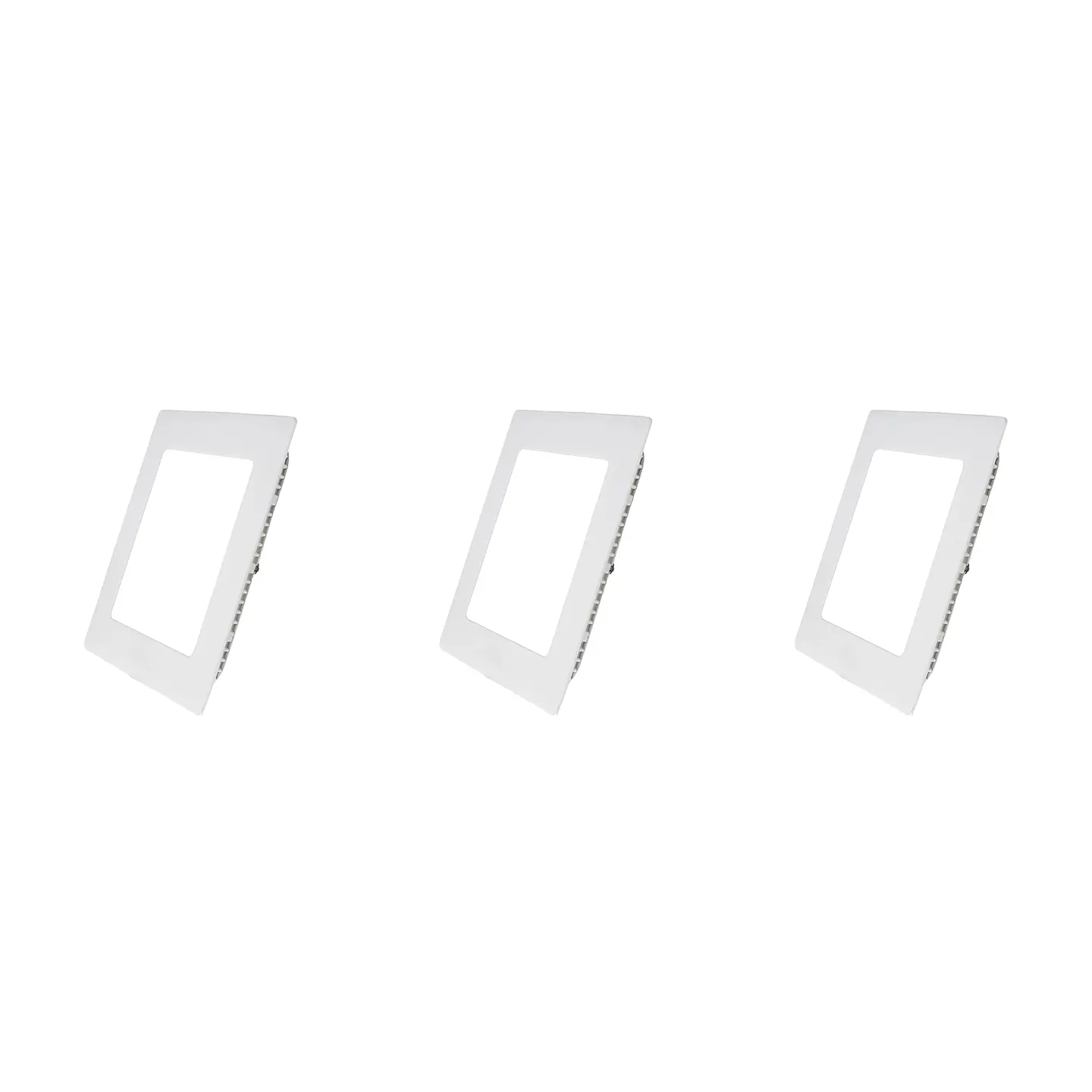 3 Pack Panel Empotrable Cuadrado 4″, 6W, 6500K, Línea Clásica, LUCERNA 1