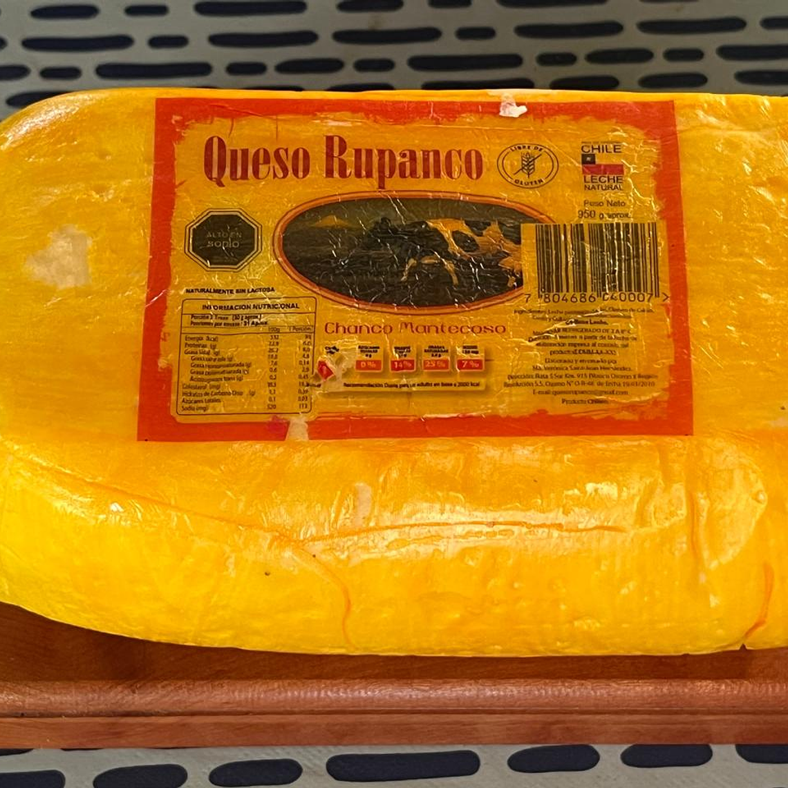 QUESO CHANCO RUPANCO PIEZA DE 1KG APROX 1