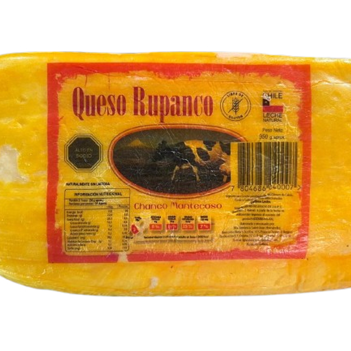 QUESO CHANCO RUPANCO PIEZA DE 1KG APROX 3
