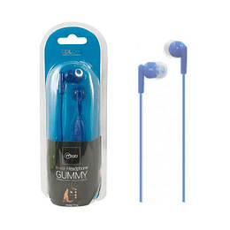 Audífono Gummy IN-EAR Manos Libres Azul ($1.700 al comprar 3 unidades o más)
