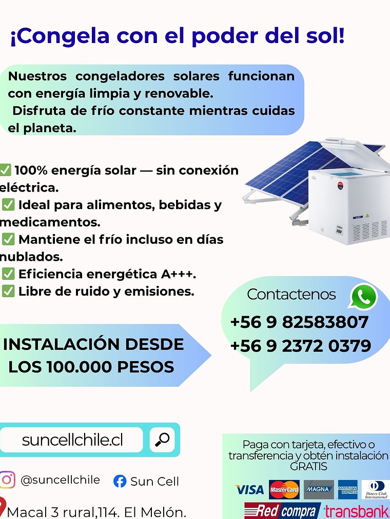 Instalación de congeladores con energía solar 1