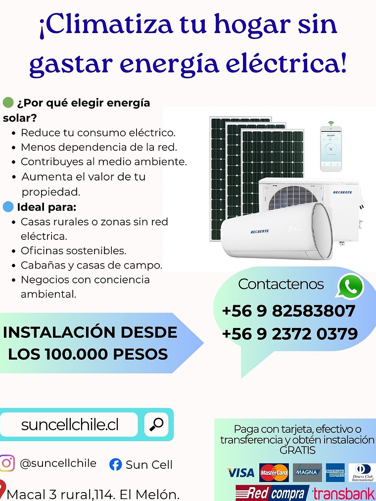 Instalación de aires acondicionados con energía solar 1