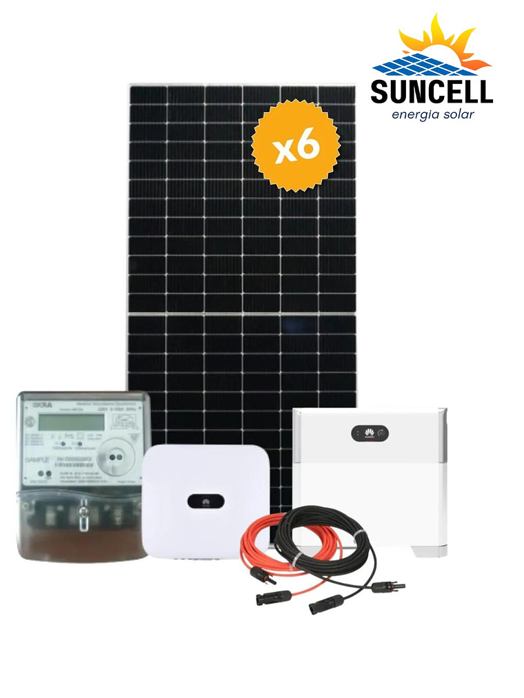 Kit solar on grid 3,4 kWp con batería 5kWh y estructura montaje paneles 1