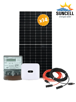 Kit solar on grid 8,1 kWp con batería 10kWh y estructura montaje paneles