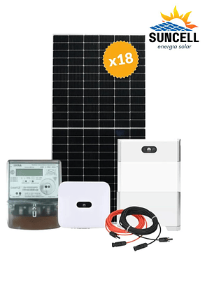 Kit solar on grid 10,4 kWp con batería 10kWh y estructura montaje paneles