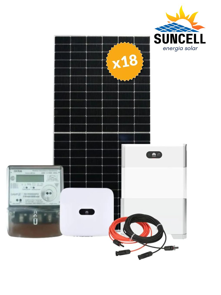 Kit solar on grid 10,4 kWp con batería 10kWh y estructura montaje paneles 1