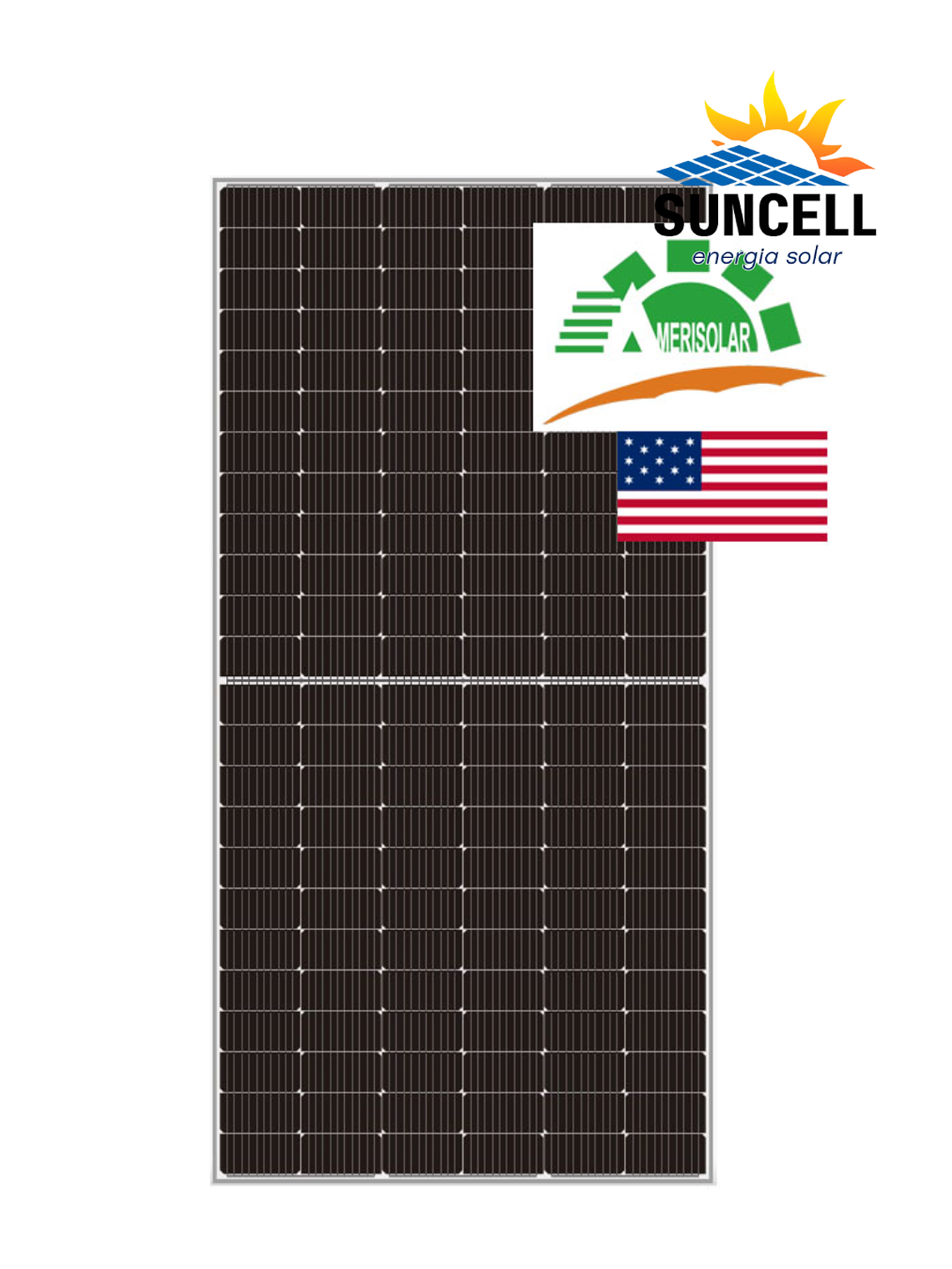 Panel fotovoltaico AmeriSolar 455 Watt Perc, Mono Half Cell 1