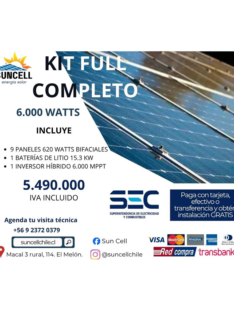 KIT FULL COMPLETO 6.000 WATTS 1