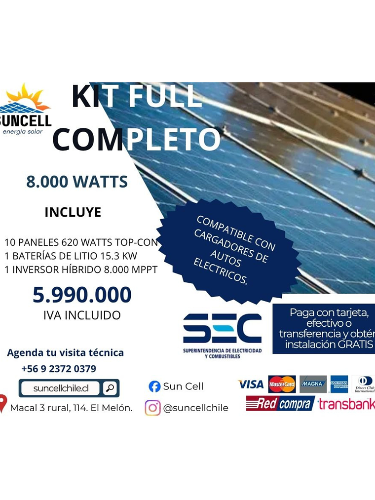 KIT FULL COMPLETO 8.000 WATTS 1