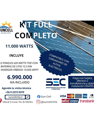 KIT FULL COMPLETO 11.000 WATTS