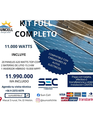 KIT FULL COMPLETO 11.000 WATTS