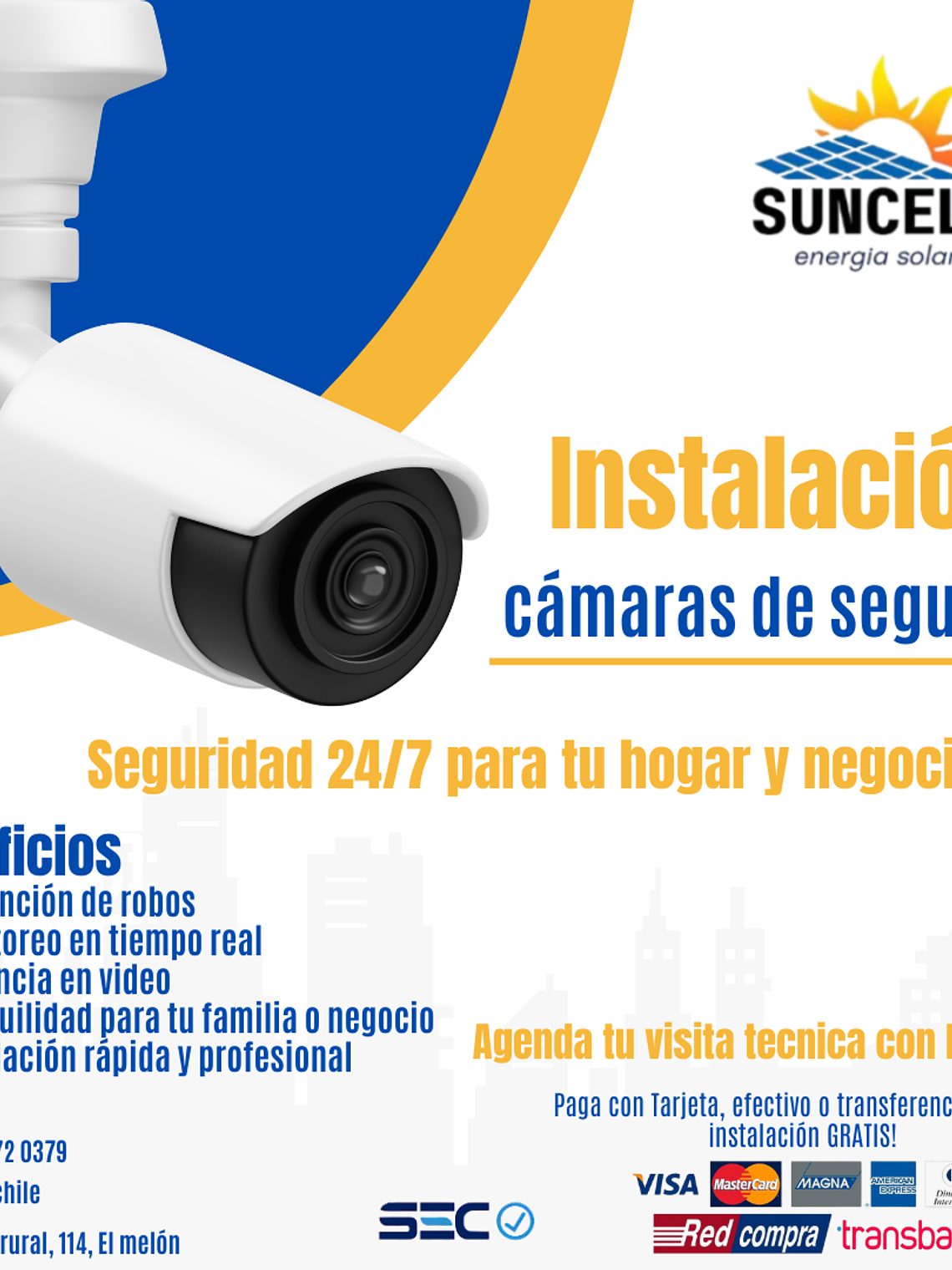 Instalación de camaras de seguridad. 1