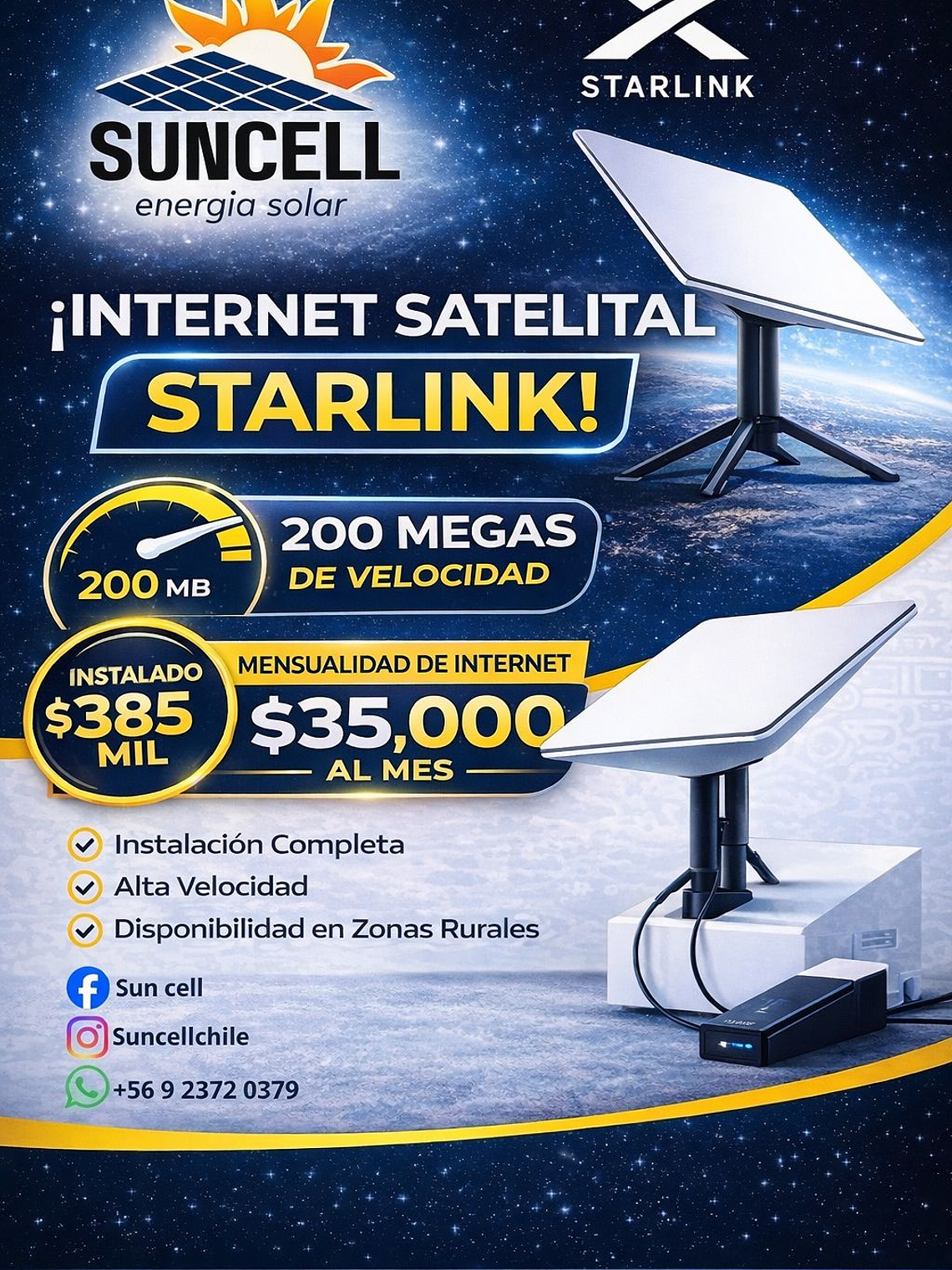 INTERNET SATELITAL STARLINK  1
