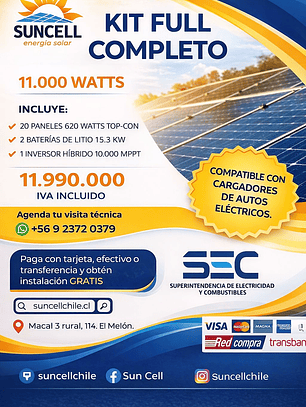 KIT FULL COMPLETO 11.000 WATTS