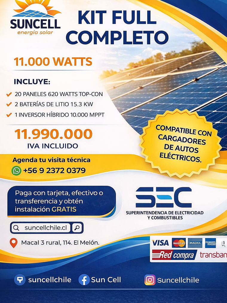 KIT FULL COMPLETO 11.000 WATTS 1