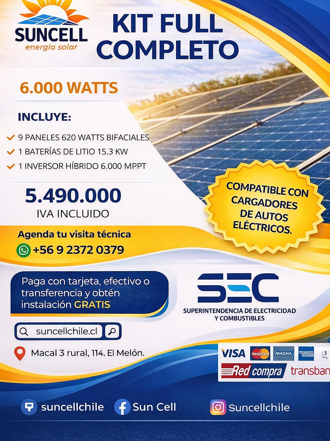 KIT FULL COMPLETO 6.000 WATTS 1