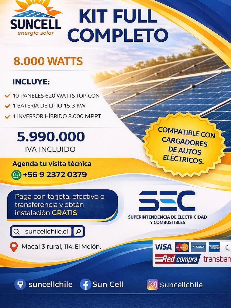 KIT FULL COMPLETO 8.000 WATTS 1