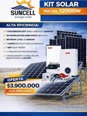 kit solar 12000w