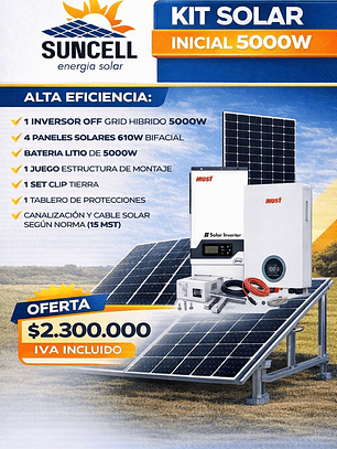 kit solar 5000w