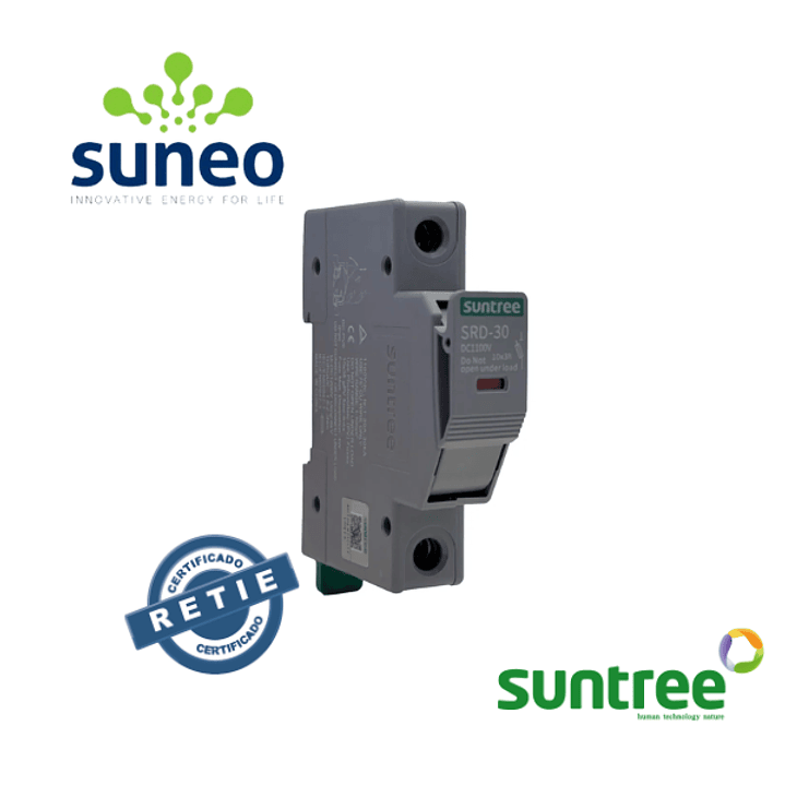 Base portafusible 10x38 mm 1100VDC SUNTREE 1