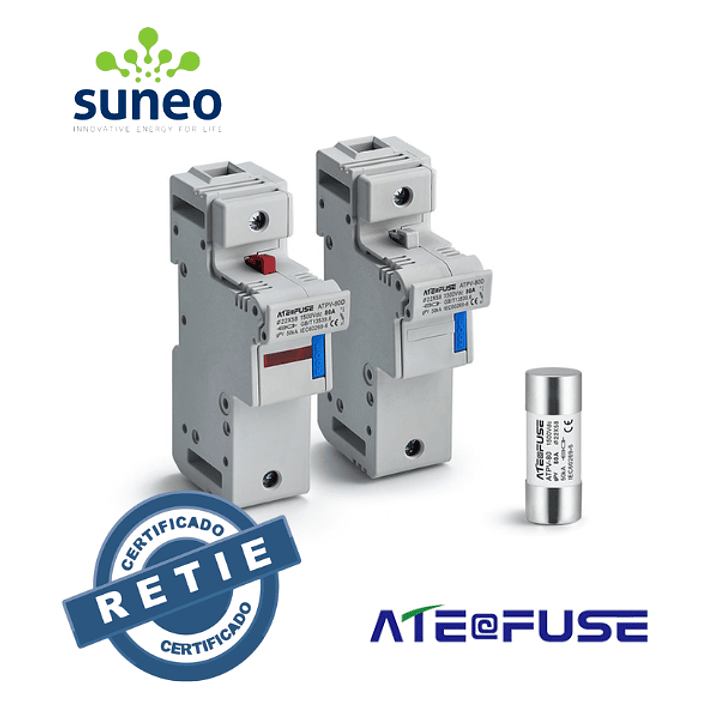 Base portafusible 22x58 mm 1500VDC AITE RETIE 80A 1