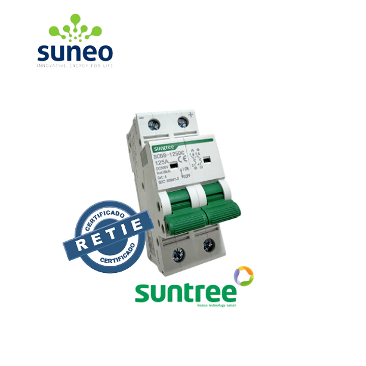 Breaker DC SUNTREE 550V DC RETIE- 80 - 125A-SLIM 1