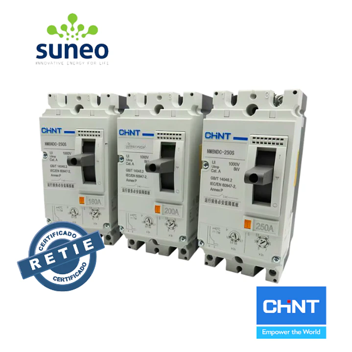 Breaker DC 500VDC CHINT - 160A-200A-250A RETIE 2