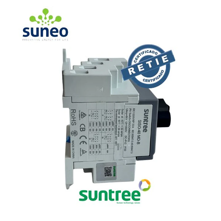 Seccionador DC 1000VDC SUNTREE - RETIE 2