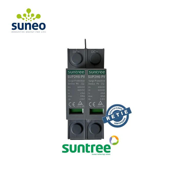 DPS T2 para aplicaciones fotovoltaicas 2 Polos SUNTREE 220/600/800VDC 2