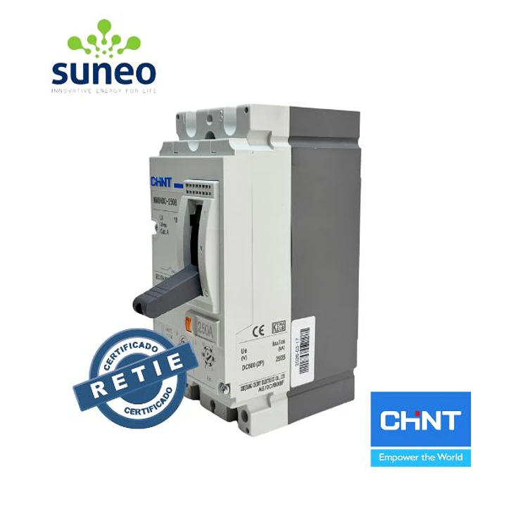 Breaker DC 500VDC CHINT - 160A-200A-250A RETIE 2