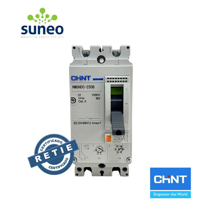Breaker DC 500VDC CHINT - 160A-200A-250A RETIE 1