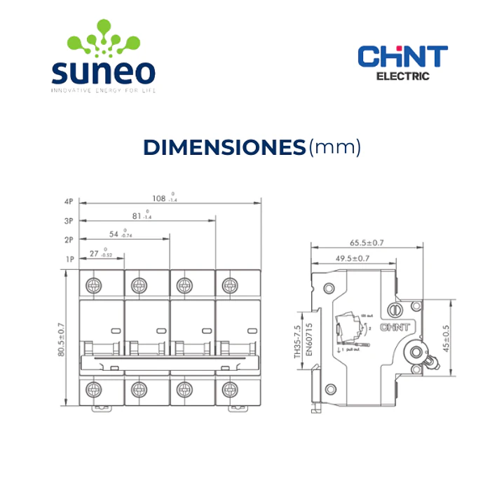 Breaker AC/DC CHINT 230/400VAC 110/220VDC RETIE 3