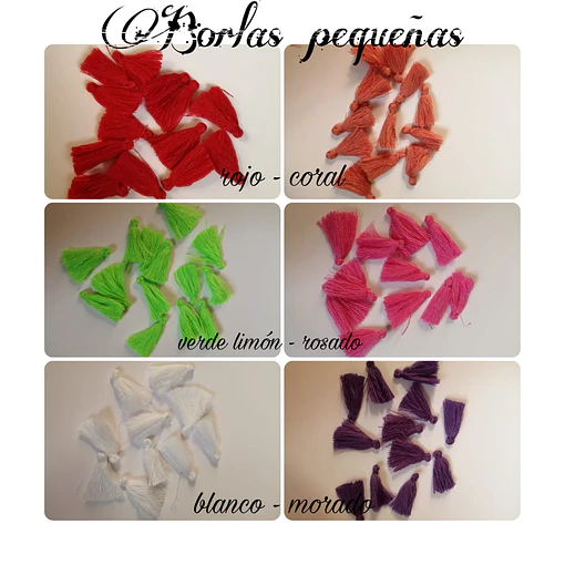50 unidades de Borlas Surtidas