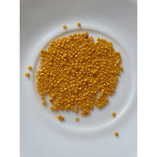 Mostacilla 2mm | Amarillo Mostaza Matte 