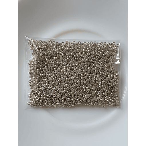 Mostacilla 2mm | Plateada Metalizada