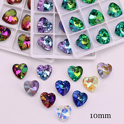 Cristales De Corazón 10mm