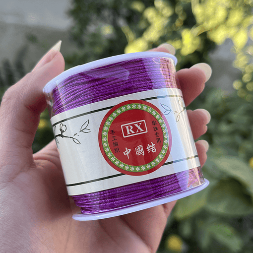 Hilo Chino Púrpura | 0.8mm | Rollo 100 metros 