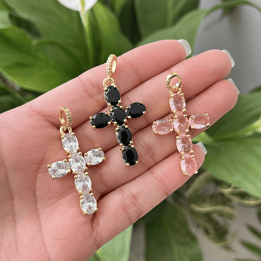 Charm Cruz Con Cristales 