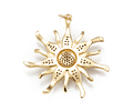 Colgante de Sol Con Circones | Baño de oro 18k