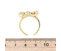 Anillo Cereza Ajustable | Baño de Oro 18k