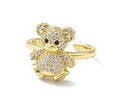 Anillo Oso Ajustable | Baño de oro 18k