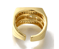 Anillo Ajustable Con Circones | Baño de oro 18k
