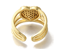 Anillo Corazón Ajustable | Baño de oro 18k