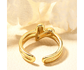 Anillo Corazón Ajustable | Baño de oro 18k