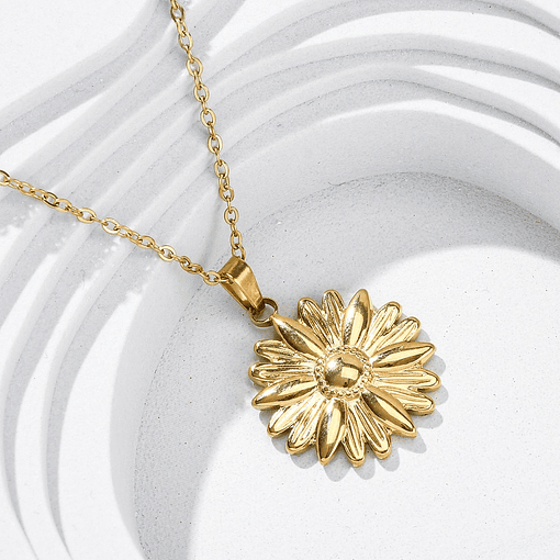 Collar de Girasol | Acero Inoxidable 