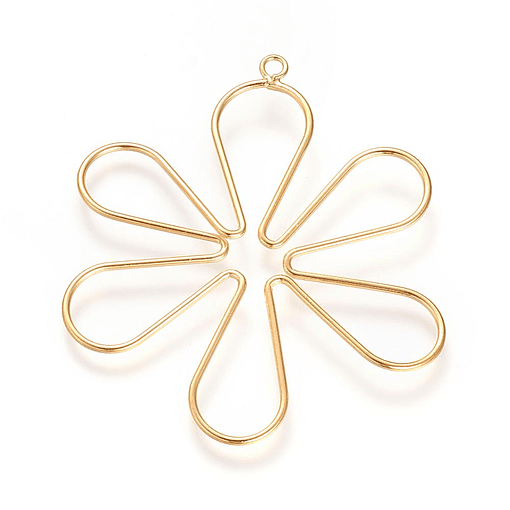 Flor de Alambre Baño de oro 18k