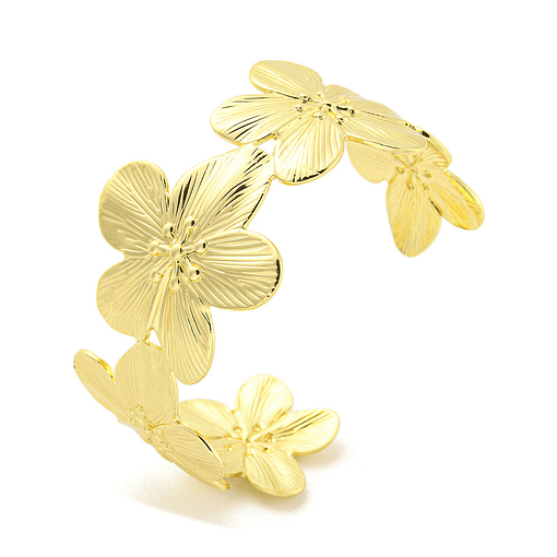 Brazalete de Flores | Baño de oro 18k