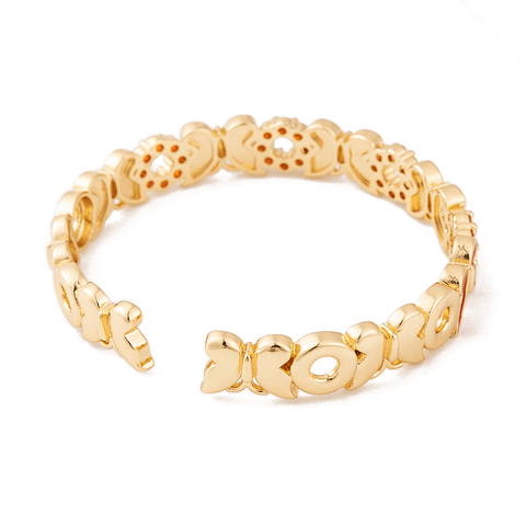 Brazalete de Mariposa con Circones | Baño de oro 18k
